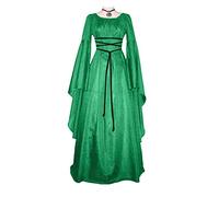 Costume Halloween Donne Vintage Vestito Gotico Donna Abito Manica Lunga Cocktail Costumi retrò di Strega Malvagia con Maniche a Farfalla per Vittoriano