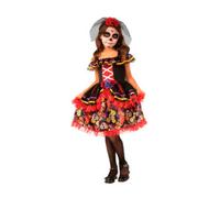 Costume halloween el dia de los muertos bambina di katrina