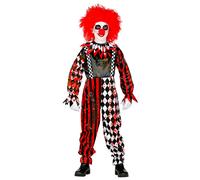 COSTUME HALLOWEEN PAGLIACCIO HORROR TAGLIA 14/16 ANNI