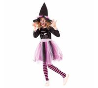 costume halloween strega felina bambina