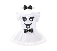 Costume Halloween Zucca Neonata Abito Zucca Bimba Tutina Con Fascia E Fiocco Gonna Tulle Tuta Vestiti Principessa Baby Girl Costumi Vampiro Pagliacetto Abiti Carnevale Costume Body Compleanno Feste