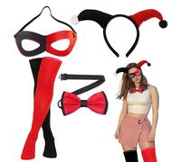 Costume Harley Quinn Donna - Costume Completo per Halloween e Carnevale - Ideale per Cosplay e Feste in Maschera