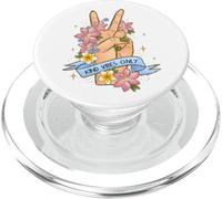 Costume hippie da donna, simbolo della pace, camicie con fiori e vibrazioni gentili PopSockets PopGrip per MagSafe