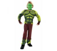 COSTUME HULK CARNEVALE BAMBINO VESTITO FYASA SUPEREROE VERDE MUSCOLOSO FORZUTO