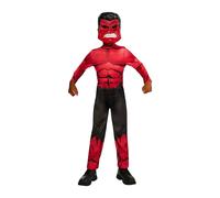 Rubies Costume ufficiale Marvel Red Hulk classico per bambini, costume da supereroe per bambini, taglia 7-8 anni