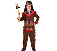 COSTUME CARNEVALE INDIANO COSTUME E FASCIA CON PIUME 2/5 ANNI TRAVESTIMENTO 0158