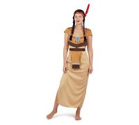 P'TIT CLOWN - 86765 - Costume da donna indiana - Costume per adulti - Perfetto per Carnevale, feste in costume ed eventi a tema - Completo e Realistico - Poliestere - Taglia L/XL