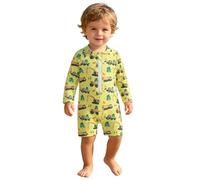 Costume Intero Bambino Costume Intero Stampa Veicoli Costruzione Escavatore Protezione Solare UPF 50+ Pronto Estate da Bagno Coprente 3 Mesi 4 Anni Stampa Bambino