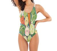 Costume intero classico da donna con drago blu cielo, Carino Gruppo Vegetariano Beige, S