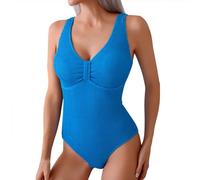Costume Intero con Volant Donna Brasiliana Women's Solid Color Backless Swimsuit with Wide Straps Comfortable Swimsuit Sexy Tube Top Bikini Costumi Interi Costume Senza Segni Abbronzatura