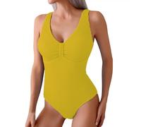 Costume Intero Contenitivo Donna da Bagno Hot Women's Solid Color Backless Swimsuit with Wide Straps Comfortable Swimsuit Sexy Tube Top Bikini Costumi Interi Costume da Bagno Donna Due
