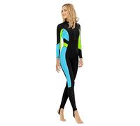 Costume intero da bagno da spiaggia Donna Muta intera Protezione solare Costume da bagno a maniche lunghe UV Surf Per Surf, Canoa, Immersioni Subacquee(Green,M)
