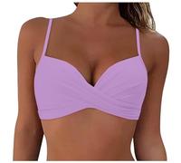 Costume Intero Donna Elegante Costume Slip Culotte Costume Donna Perizoma Costumi Interi A Fascia Contenitivi Bikini per Chi Non Ha Seno Costume da Bagno Giallo Costume da Bagno con Volant Costume
