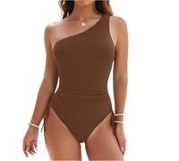 Costume Intero Donna Moda Spalla Singola Sessuale Bikini con Borsello Seno Senza Ferretto Costume da Bagno Costume da Nuoto Donna Sportivo