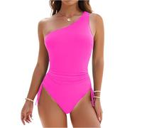 Costume Intero Donna Moda Spalla Singola Sessuale Bikini con Borsello Seno Senza Ferretto Costume da Bagno Costume da Nuoto Donna Sportivo