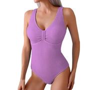 Costume Intero Donna Modellante da Bagno Hot Women's Solid Color Backless Swimsuit with Wide Straps Comfortable Swimsuit Sexy Tube Top Bikini Costumi da Piscina Donna Costume Bagno