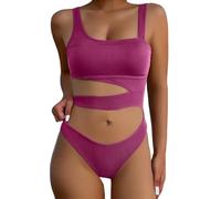 Costume Intero Donna Schiena Nuda Mare Bambina Costume da Bagno per Donna con Scollo E Vita Alta, da Bagno, Estate 2026 Costumi Mestruali per Seno Grande