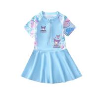 Costume Intero Kawaii Estivo per Ragazze per Bambini, Costumi da Bagno per Bambini per Ragazze da 3-14 Anni, Cuffia e occhialini gratuiti,Blue 1,150cm