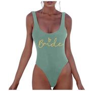 Costume Intero Piscina Donna, Costume Bride da Donna Costume Addio al Nubilato Costumi Team Bride Addio al Nubilato Costume da Bagno Costumi Interi Donna Mare Costume Intero Schiena Nuda Costume Sposa
