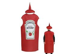 Costume ketchup - Costume de bouteille | Costumi ketchup divertente | outfit d'Halloween Cosplay Ketchups Moutarde |, Salsa Di Melanzane, Refer to description