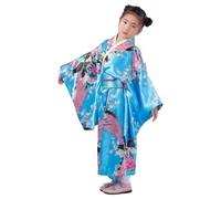 Costume kimono - Abito tradizionale con stampa floreale | Kimono giapponese per bambini, per bambini da 2 a 10 anni, studenti appassionati di spettacoli teatrali, eventi cosplay