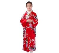 Costume Kimono Vestito Vestaglia Seta Stampa Floreale