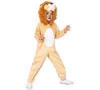 Rubies Costume Leone con il suono per bambino e bambina, Tuta con cappuccio, coda e cassa di risonanza, Abito infantile animale per Carnevale, Cosplay e Feste