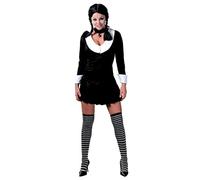 Guirca Sl- Costume Famiglia Addams Donna, Colore Nero/Bianco, Taglia Unica, 2_10006863