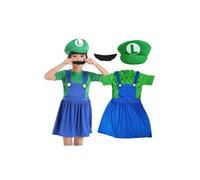 Costume Luigi Super Mario Bros Abito Verde Taglia S 98-103 cm