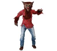 COSTUME LUPO MANNARO CARNEVALE TG UNICA VESTITO GUIRCA UOMO CON MASCHERA