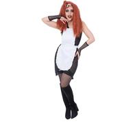Costume Magenta Rocky Horror Show Adulto Sexy Cameriera Abito Elegante