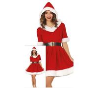 Costume mamma babbo babba natale con cappuccio