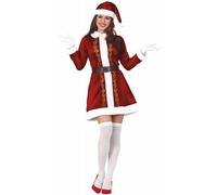 COSTUME MAMMA NATALE CARNEVALE VESTITO GUIRCA ADULTA BABBO NATAL DONNA CHRISTMAS