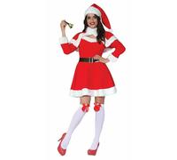 COSTUME MAMMA NATALE DELUXE CARNEVALE VESTITO ADULTA BABBO DONNA CHRISTMAS