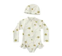 Costume Mare Bambina - Costume da bagno per bambine per l'estate adorabile costume da bagno a maniche lunghe per bambine dai 3 agli 8 anni perfetto per le giornate in piscina e le vacanze in famiglia