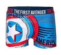 Costume Mare Boxer Parigamba da Bagno Captain America Avengers Marvel (Rosso 1869, 10 Anni)