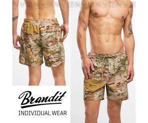 Costume Mare Boxer Uomo Bermuda BRANDIT SWIMSHOT BASIC TacticalCamo Mimetico