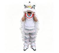 Costume Mascotte Della Danza Del Leone Con e Pantaloni Per Altezze 100-180 Cm, Gli Occhi Possono Battere Ciglio