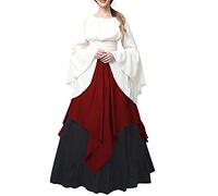 Costume Medievale Da Donna, Maniche a Tromba , Stile Irlandese Costume Da Principessa Abito Lungo Elegante Curvy Abito Da Cocktail Per Il Rinascimento, Per Carnevale, Halloween, Feste, Principessa