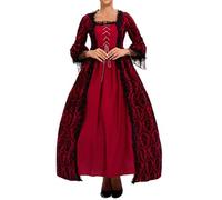 Costume Medievale Da Donna, Maniche a Tromba Stile Irlandese Maxi Abito Da Principessa Stile Gotico Da Palazzo Elegante Abiti Da Ballo Curvy Per Il Rinascimento, Per Carneval, Halloween, Feste