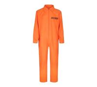 Costume medievale da prigioniero in pelle, con manette da detenuto, unisex, per uomini e donne, Femme Homme Sesshomaru, Colore: arancione., XL