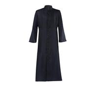 Costume medievale da uomo nero sacerdote costume cosplay monaco veste mago costume gioco di ruolo Halloween festa costume per adulti