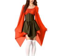 Costume Medievale Donna Vestiti Cosplay Curvy Abiti Da Donna Medievale Stile Barocco Vestito Gotico Feste Vintage Punk Abito Rinascimentale Halloween Retrò Per Feste, Compleanni E Party Di Halloween