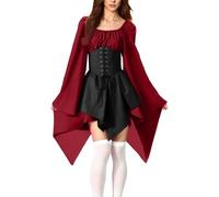 Costume Medievale Donna Vestiti Cosplay Curvy Abiti Da Donna Medievale Stile Barocco Vestito Gotico Feste Vintage Punk Abito Rinascimentale Halloween Retrò Per Feste, Compleanni E Party Di Halloween