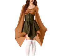 Costume Medievale Donna Vestiti Cosplay Curvy Abiti Da Donna Medievale Stile Barocco Vestito Gotico Feste Vintage Punk Abito Rinascimentale Halloween Retrò Per Feste, Compleanni E Party Di Halloween