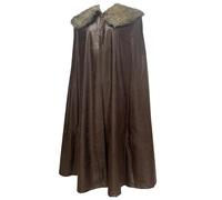 Costume medievale in finta pelliccia, mantello da cavaliere a tema, ideale per cosplay, feste e Halloween, eventi a tema, scenografie, Halloween, costume da cavaliere, Marrone scuro, M
