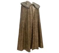 Costume medievale in finta pelliccia, mantello da cavaliere a tema, ideale per cosplay, feste e Halloween, eventi a tema, scenografie, Halloween, costume da cavaliere, Marrone chiaro, M
