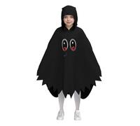 Costume medievale per bambini che illumina il viso fantasma luminoso mantello scialle per feste di Halloween abbigliamento prestazioni gioco di ruolo Set di indumenti