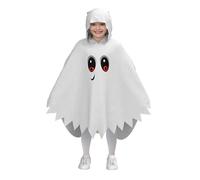 Costume medievale per bambini che illumina il viso fantasma luminoso mantello scialle per feste di Halloween abbigliamento prestazioni gioco di ruolo Set di indumenti