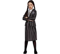 FIESTAS GUIRCA Costume da Uniforme Scolastica Ragazza di Famiglia Gotica - Costume Bambina Halloween 5-6 Anni